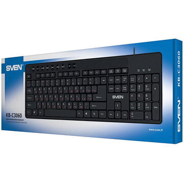 Tastatura SVEN KB-C3060 , Negru, 113 taste, USB, Cu fir
