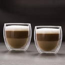 Vog und Arths Pahar din sticla pentru cappuccino cu perete dublu - 250 ml - 2 buc/cutie