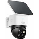 eufy Camera supraveghere eufy SoloCam S340, Wireless, Panou Solar, Dual Camera, Supraveghere 360, 2.4 GHz Wi-Fi