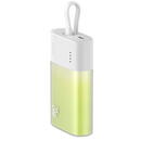 Baseus Baterie externa Baseus Popsicle 5200 mAh, 20W, USB-C, cablu incorporat Verde