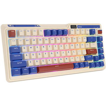 Tastatura Royal Kludge Tastatura mecanica  KZZI K75 pro RGB Retro Blue