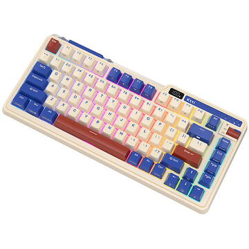 Tastatura Royal Kludge Tastatura mecanica  KZZI K75 pro RGB Retro Blue