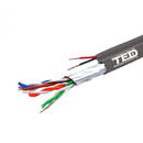 Cablu FTP cat.5e Cupru + 2 fire x 0,75 mm cupru multifilare de alimentare rola 305ml TED Wire Expert TED002389 BBB