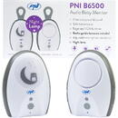 PNI Audio Baby Monitor PNI B6500 wireless, intercom, cu lampa de noapte, functie Vox si Pager, sensibilitate microfon reglabila