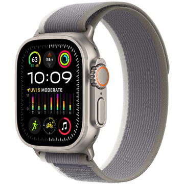 Smartwatch Apple Watch Ultra 2 GPS + Cellular 49mm Titanium Case with Trail Loop S/M Green/Grey