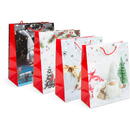 Generic Pungă cadou pentru Crăciun - hârtie - 265 x 127 x 330 mm - 4 tipuri/ pachet