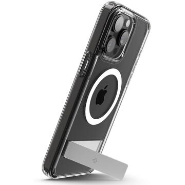 Husa Spigen Ultra Hybrid S MagSafe case with stand for iPhone 15 Pro Max - transparent