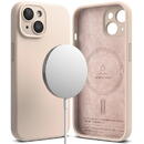 Ringke Husa pentru iPhone 15 - Ringke Silicone Magnetic - Pink Sand