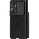 Nillkin Qin Leather Pro Samsung Galaxy Z Fold 5 Leather Flip Case with Camera Cover - Black