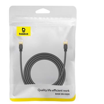 Baseus Network cable cat.8 Ethernet RJ45, 40Gbps, 2m (black)