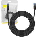 Baseus Braided network cable cat.7 Ethernet RJ45, 10Gbps, 3m (black)