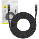 Braided network cable cat.7 Ethernet RJ45, 10Gbps, 5m (black)