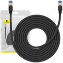 Braided network cable cat.7 Ethernet RJ45, 10Gbps, 8m (black)