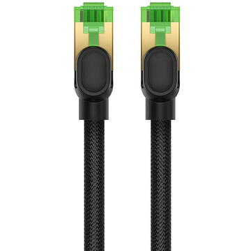 Baseus Braided network cable cat.8 Ethernet RJ45, 40Gbps, 2m (black)