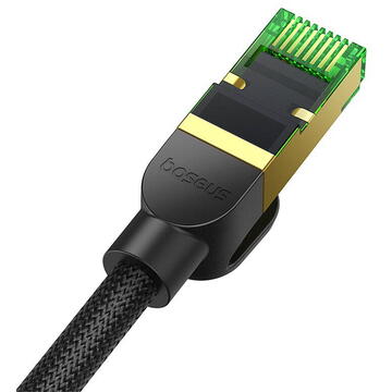 Baseus Braided network cable cat.8 Ethernet RJ45, 40Gbps, 2m (black)