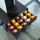 Bewello Suport metalic pentru capsule de cafea - pentru 50 capsule Nespresso - 365 x 214 x 60 mm - negru mat