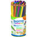 Creioane colorate 48 culori/tub, GIOTTO Stilnovo Maxi