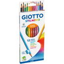 Creioane colorate 12 culori/cutie, GIOTTO Stilnovo