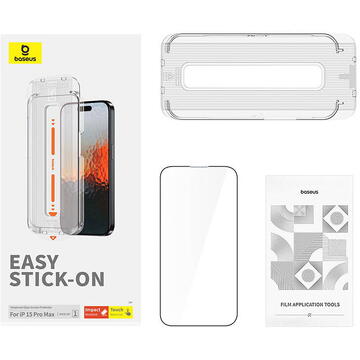 Sapphire Tempered Glass Baseus 0.3mm for iPhone 15 ProMax