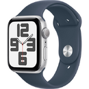 Apple Watch SE GPS 44mm Silver Aluminium Case with Sport Band M/L Storm Blue
