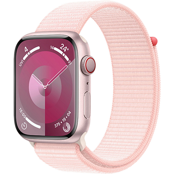 Smartwatch Apple Watch Series 9 LTE 45mm Pink Aluminium Case with Sport Loop Light Pink