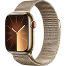 Apple Watch Series 9 LTE 45mm Gold Stainless Steel Case with Milanese Loop Gold