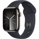 Watch Series 9 LTE 41mm Graphite Stainless Steel Case with Sport Band S/M Midnight