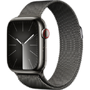Apple Watch Series 9 LTE 41mm Graphite Stainless Steel Case with Milanese Loop Graphite