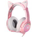 Casti Gaming headphones  K9 Pink RGB