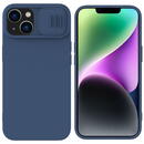 Nillkin Husa pentru iPhone 15 - Nillkin CamShield Silky MagSafe Silicone - Midnight Blue