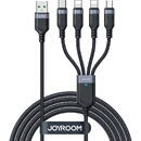 JOYROOM 4in1 USB cable USB-A - USB-C / 2 x Lightning / Micro for charging and data transmission 1.2m Joyroom S-1T4018A18 - black