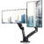 Desk mount for 2 monitors LED/LCD 13-27" ART UM-116 gas assistance 2-6.5 kg Black