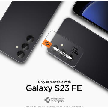 Folie Camera pentru Samsung Galaxy S23 FE (set 2) - Spigen Glas.tR Optik - Black
