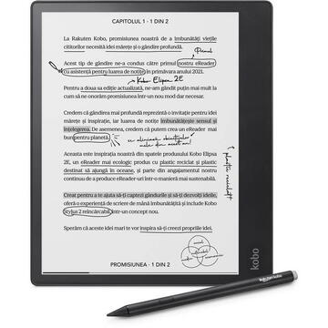 eBook Reader Elipsa 2E-Book Reader Pack|E Ink Carta 1200 touchscreen 10.3 inch|1404 x 1872|32 GB|Procesor 2.0 GHz|1 x USB-C|Greutate 0.390 kg|Wireless Da|Comfort Light Pro|15 file formats supported natively|Includes Kobo Stylus|Black