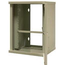 EMITER EMITERNET Single hanging cabinet 10'' 9U, sheet metal door, 325×330x445mm (width/depth/height) EM/SOHO-B-9U