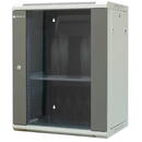 EMITER EMITERNET Separate hanging cabinet 19" 15U, sheet metal/glass door, 600×450×770mm width/depth/height EM/AP6415