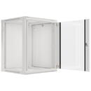 LANBERG Lanberg wall-mounted installation rack cabinet 19'' 15U 600x600mm gray (glass door)
