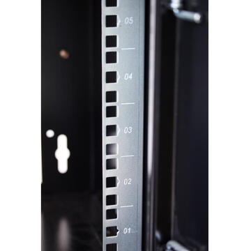 Techly 19" Wall Network Rack 9U Depth 600 Black Assembled I-CASE ER-1009B60