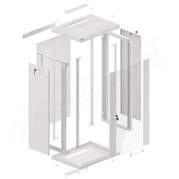 Lanberg Wall mounting rack cabinet 19''  22U 600x450mm Grey