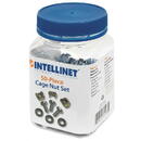 Intellinet Intellinet Cage Nut Set (50 Pack), M6 Nuts, Bolts and Washers, Suitable for Network Cabinets/Server Racks, Plastic Storage Jar, Lifetime Warranty