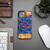 Husa Wood and resin case for iPhone 13 Mini Bewood Unique Vegas - pink and blue