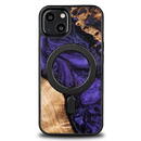 Bewood Wood and Resin Case for iPhone 13 MagSafe Bewood Unique Violet - Purple and Black