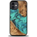 Bewood Bewood Unique Turquoise iPhone 12/12 Pro Wood and Resin Case - Turquoise Black