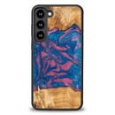 Bewood Wood and resin case for Samsung Galaxy S23 Plus Bewood Unique Vegas - pink and blue