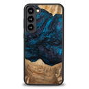 Wood and resin case for Samsung Galaxy S23 Plus Bewood Unique Neptune - navy blue and black