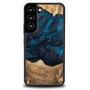 Wood and resin case for Samsung Galaxy S22 Bewood Unique Neptune - navy blue and black