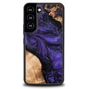 Wood and Resin Case for Samsung Galaxy S22 Bewood Unique Violet - Purple and Black