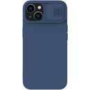 Nillkin CamShield Silky Silicone Case for iPhone 15 Plus with Camera Protector - Dark Blue