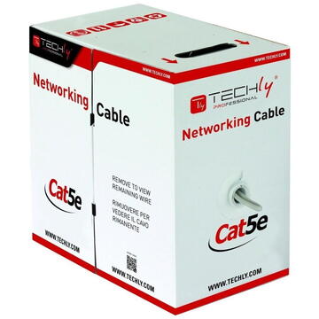 Techly ITP7-UTP-IC-CCA networking cable Grey 305 m Cat5e U/UTP (UTP)