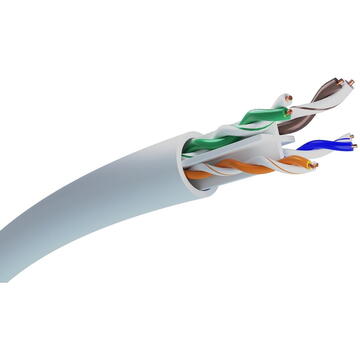 Extralink CAT5E UTP (U/UTP) V2 INDOOR TWISTED PAIR 100M networking cable Grey U/UTP (UTP)
